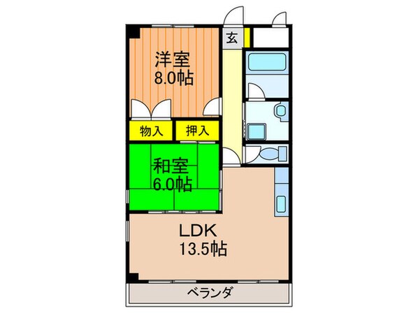 Ｗａｔｅｒｆａｌｌくずはの物件間取画像